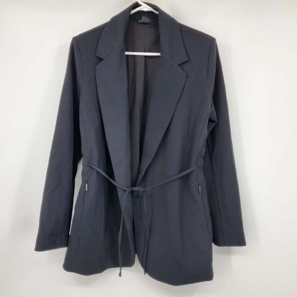 Athleta Women's Black‎ Endless Formal Cinched Back Blazer Jacket Size 8